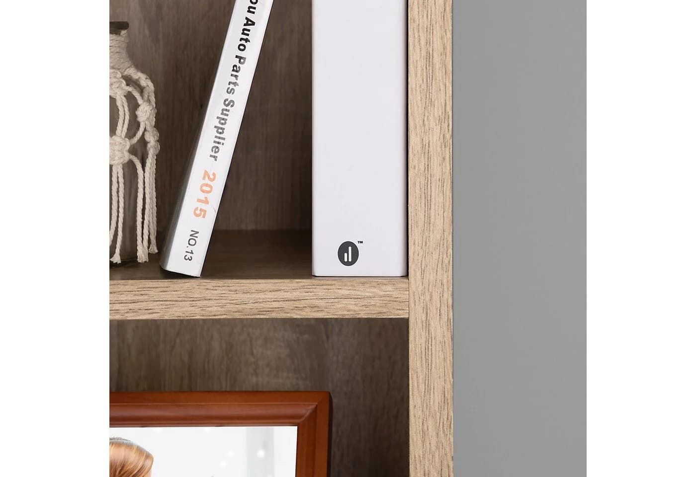 Casaria Bücherregal Skylar 4 Fächer Modern Weiß/Eiche - Bild 4