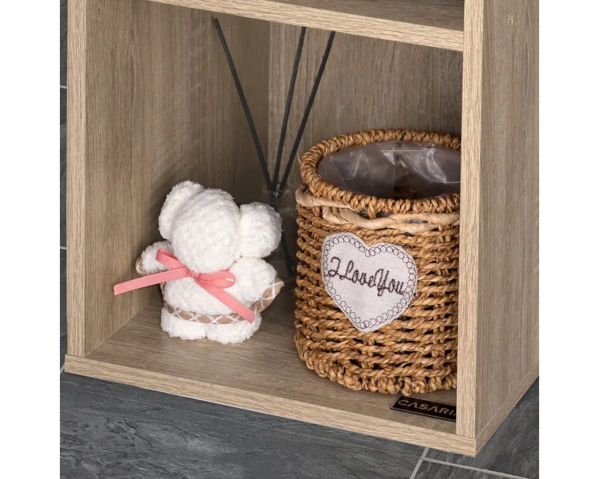 Casaria Bücherregal Skylar 4 Fächer Modern Weiß/Eiche - Bild 5