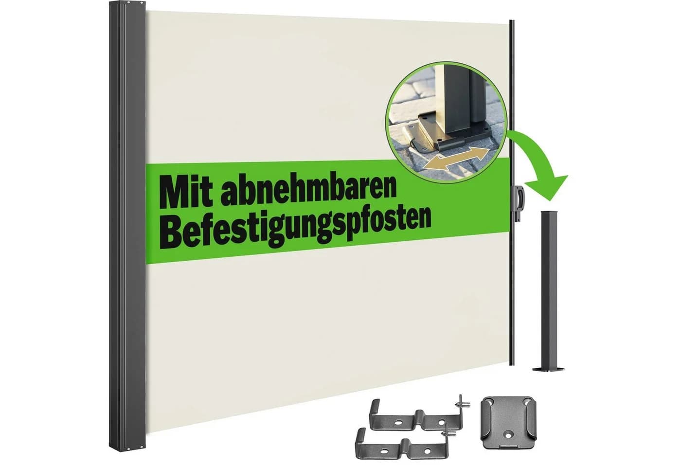 Casaria Balkonsichtschutz Norsara Seitenmarkise Ausziehbar - Bild 2