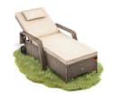Casaria Gartenliege Polyrattan 5-fach verstellbar mit Rollen Bild 2