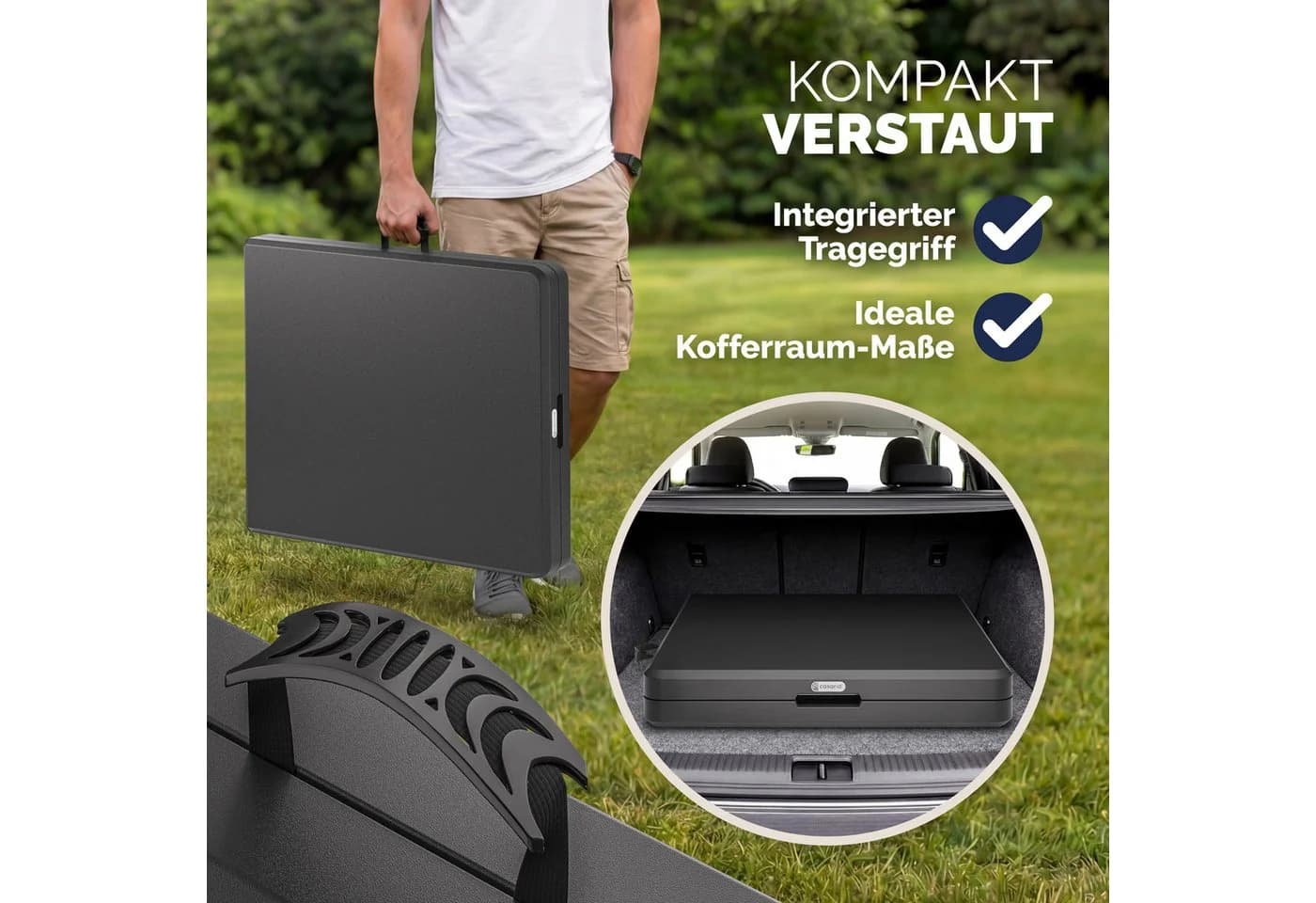 Casaria Gartentisch Klappbar Wetterfest Tragbar Anthrazit - Bild 5