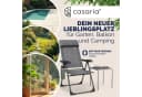 Casaria Gartenstuhl 4er Set Klappbar 7-fach Verstellbar Grau Bild 1