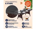 Casaria Gartentisch Wetterfest WPC Polyrattan mit Ablage Bild 5