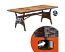 Casaria Gartentisch Polyrattan mit Ablage FSC®-Akazienholz Bild 2