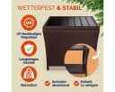 Casaria Beistelltisch Braun Wetterfest Polyrattan WPC Outdoor Bild 1