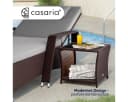 Casaria Beistelltisch Braun Wetterfest Polyrattan WPC Outdoor Bild 3