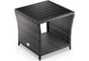 Casaria Beistelltisch Grau Wetterfest Polyrattan WPC Outdoor Bild 2