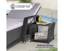 Casaria Beistelltisch Grau Wetterfest Polyrattan WPC Outdoor Bild 3