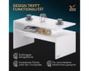 Casaria Couchtisch Sacramento Weiß Modern mit Stauraum Bild 3