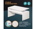 Casaria Couchtisch Sacramento Weiß Modern mit Stauraum Bild 4