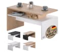 Casaria Couchtisch Sacramento Weiß Modern mit Stauraum Bild 2