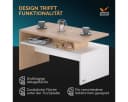 Casaria Couchtisch Sacramento Weiß Modern mit Stauraum Bild 3