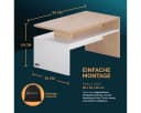 Casaria Couchtisch Sacramento Weiß Modern mit Stauraum Bild 4