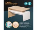 Casaria Couchtisch Sacramento Weiß Modern mit Stauraum Bild 5