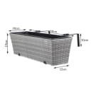 Casaria Blumenkasten 4er Set 11L Polyrattan mit Halterung Bild 1
