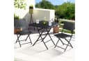 Casaria Balkonset Rom Polyrattan 3-tlg. Klappbar Platzsparend 2 Personen Wetterfest Bild 1