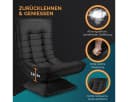 Casaria Relaxsessel Aberdeen Schwarz Verstellbar Drehbar Klappbar Bild 4