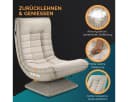 Casaria Relaxsessel Aberdeen Beige 5-fach verstellbar drehbar klappbar Bild 4
