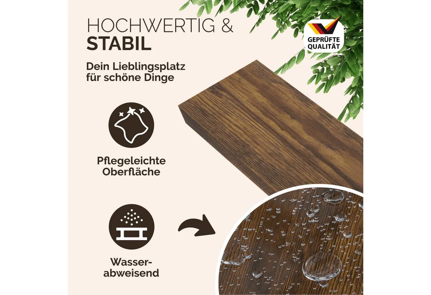 Casaria Wandregal Dunkle Eiche Schweberegal 15kg Tragkraft Modern