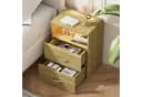 Casaria Nachttisch Jamie mit Touch LED Beleuchtung Braun Bild 1