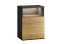 Casaria Nachttisch Jamie mit LED-Beleuchtung Grau Bild 2