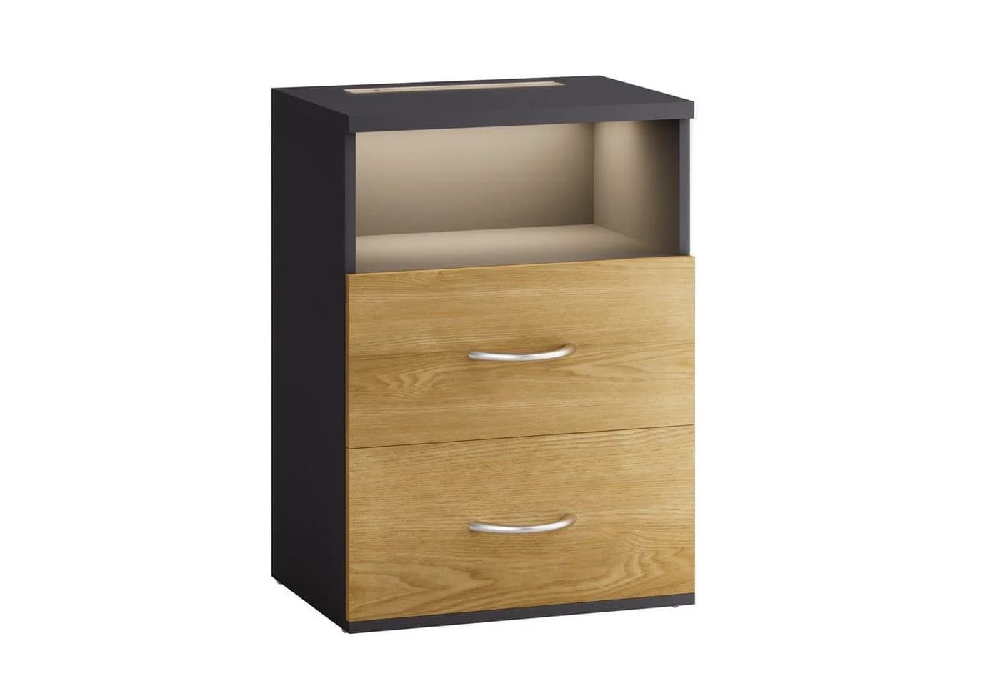 Casaria Nachttisch Jamie mit LED-Beleuchtung Grau - Bild 2