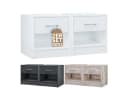 Casaria Nachttisch Kiel 2er Set Weiß Modern Holz Bild 2