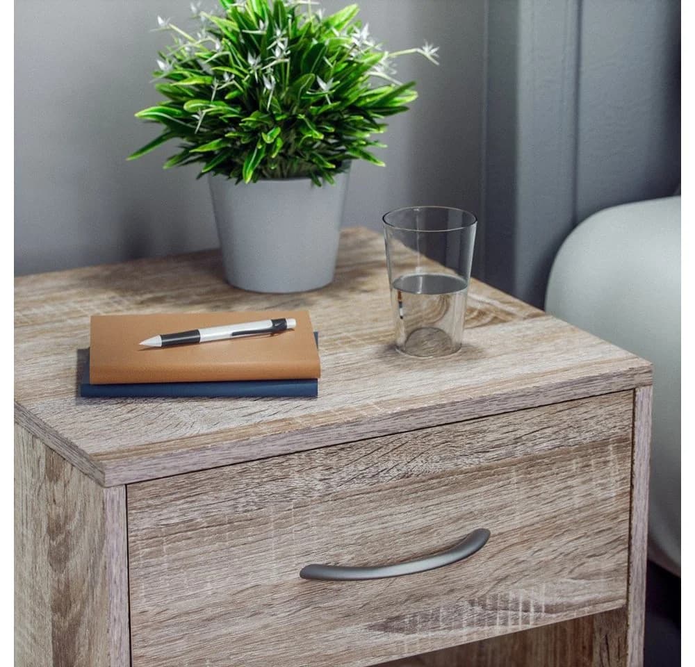 Casaria Nachttisch Kiel Modern mit Schublade 2er Set - Bild 3