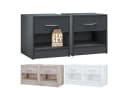 Casaria Nachttisch Kiel Modern Grau mit Schublade Bild 2