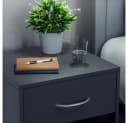 Casaria Nachttisch Kiel Modern Grau mit Schublade Bild 3
