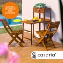 Casaria Balkonset 2 Personen Wetterfest Klappbar Holz 160kg Belastbarkeit FSC Bild 1