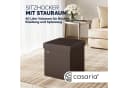 Casaria Sitzhocker Braun Kunstleder Gepolstert 38x38x38cm Bild 1
