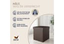 Casaria Sitzhocker Braun Kunstleder Gepolstert 38x38x38cm Bild 3