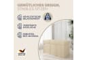 Casaria Sitzbank Cord Beige Faltbar mit Stauraum Bild 3