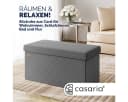 Casaria Sitzbank Cord Anthrazit Faltbar mit Stauraum Bild 1