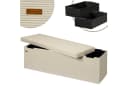 Casaria Sitzbank Cord Beige Faltbar inkl. Boxen 114x38cm 300kg Belastbarkeit Wohnzimmer Bild 2