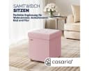 Casaria Sitzhocker Rosa Samt Faltbar mit Stauraum Bild 1