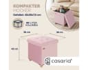 Casaria Sitzhocker Rosa Samt Faltbar mit Stauraum Bild 3