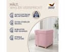 Casaria Sitzhocker Rosa Samt Faltbar mit Stauraum Bild 5
