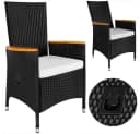 Casaria Garten-Essgruppe 9-tlg. Braunes Polyrattan Akazienholz Bild 3
