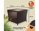 Casaria Beistelltisch Polyrattan Akazienholz 45x45x40cm Wetterfest Bild 4