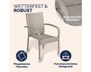 Casaria Gartenstuhl Stapelbar Wetterfest Polyrattan Outdoor Bild 5