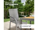 Casaria Gartenstuhl Stapelbar Wetterfest Polyrattan Outdoor 160kg Garten Terrasse Balkon Bild 3