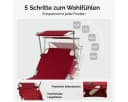 Casaria Gartenliege Ibiza 2er Set mit Dach klappbar Rot Bild 1