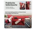 Casaria Gartenliege Ibiza 2er Set mit Dach klappbar Rot Bild 3
