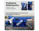 Casaria Gartenliege Ibiza 2er Set Blau mit Sonnendach Bild 3