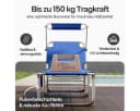 Casaria Gartenliege Ibiza 2er Set Blau mit Sonnendach Bild 5