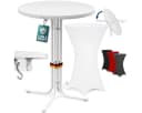 Casaria Stehtisch Klappbar mit Husse Weiß 70cm Bild 2