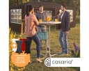 Casaria Stehtisch Klappbar mit Husse Weiß 70cm Bild 5