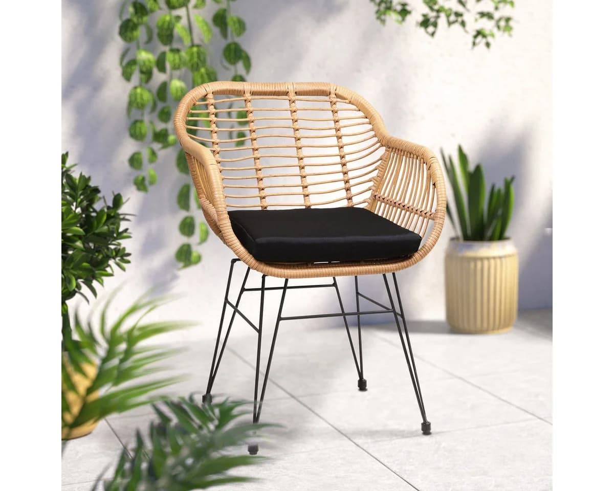 Casaria Gartenstuhl Bali 4-tlg. Polyrattan Vintage